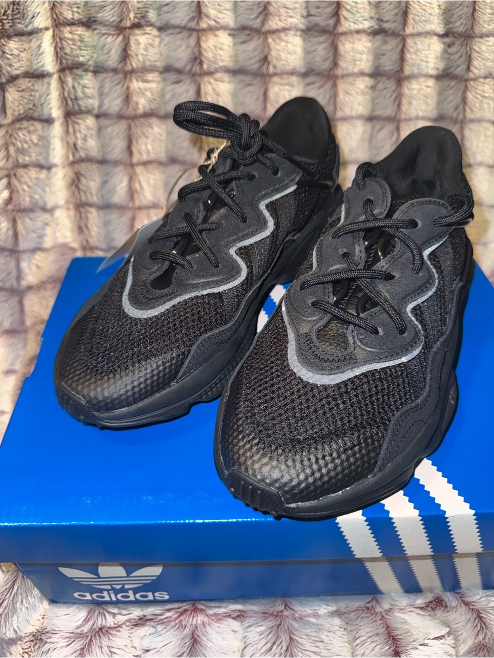 adidas Kids Black and Gray Mesh Lace-Up Sneakers